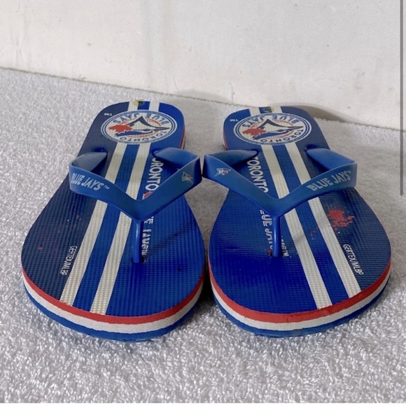 Gertex MLB Toronto Blue Jays Blue Red Thong Flip Flops 11.5 - Picture 3 of 14